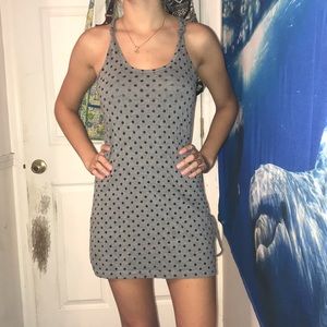 Extra long polka dot tank top/ dress/ nightgown